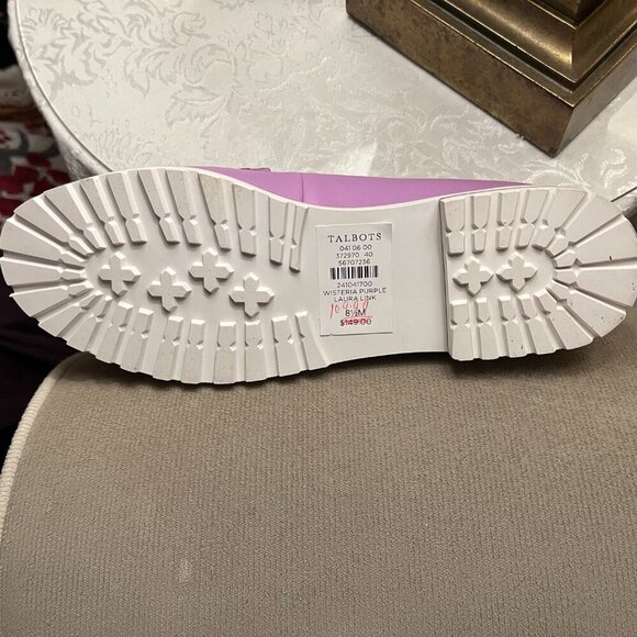 Talbots Womens LAURA Loafer 8.5 Purple:Leather Slip On Academic NEW - Picture 7 of 7